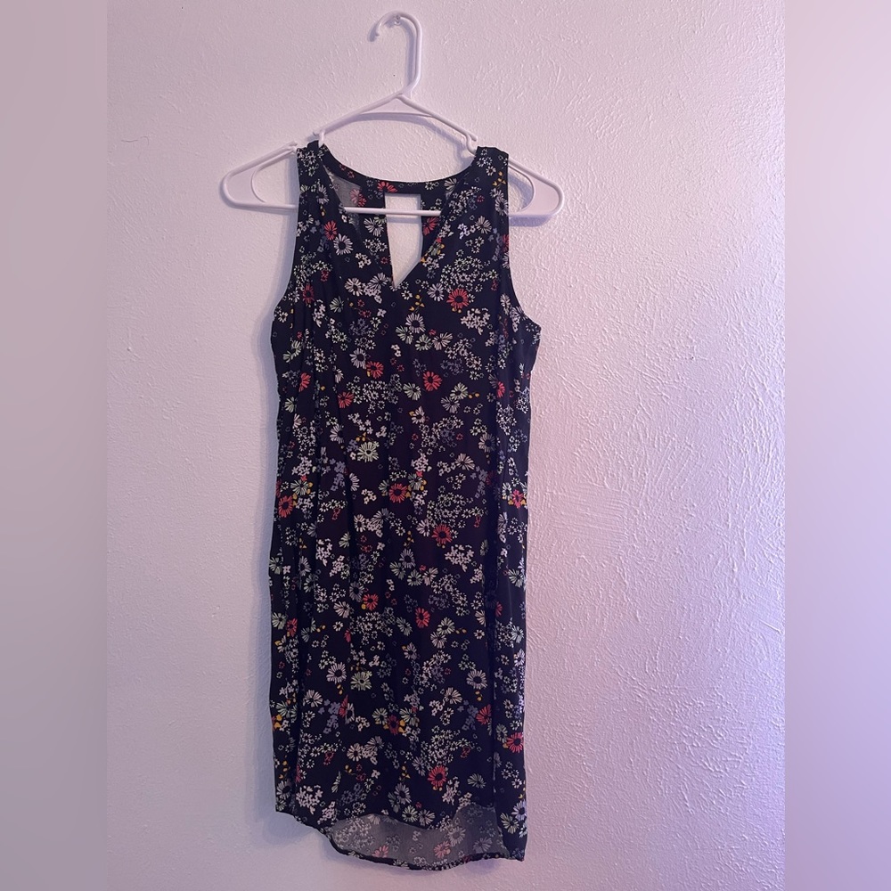 Black and multi colored design dress